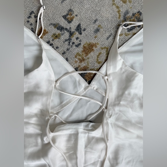 Abercrombie Lace-up Back Slip Midi Dress | Sz Large - Picture 8 of 11